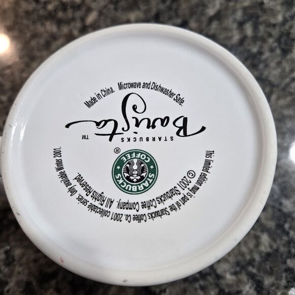 Starbucks Barista Vintage Public Market Winter Scene Christmas 2001 Mug - Picture 6 of 7